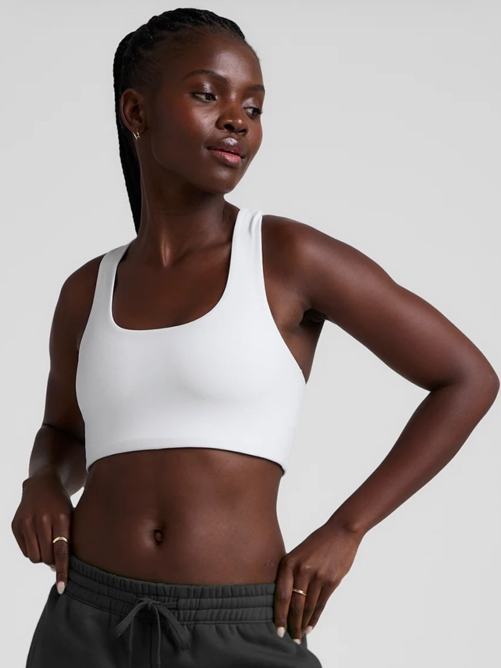 NWT Beyond Yoga Cloud White Simplicity Spacedye Long Line 2.0 XS